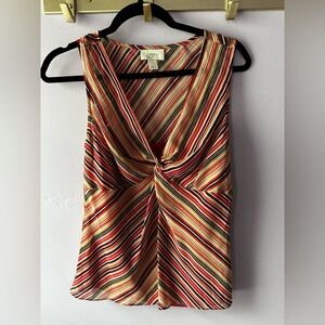Ann Taylor Loft Striped Sleeveless Top Size 8